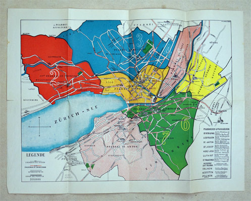 Plan der Kath. Pfarreien der Stadt Zürich