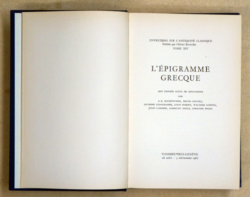 L'Épigramme Grecque.