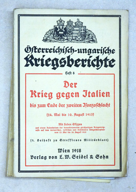 Der Krieg gegen Italien bis zum Ende der zweiten Isonzoschlacht (24. Mai bis 10. August 1915)