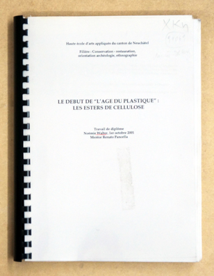 Le debut de l’age du plastique: Les esters de Cellulose.