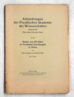 Studien zum Bit Hilani im Nordpalast Assurbanaplis zu Ninive.