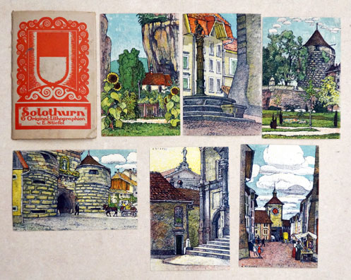 Solothurn, 6 Orig.-Lithographien