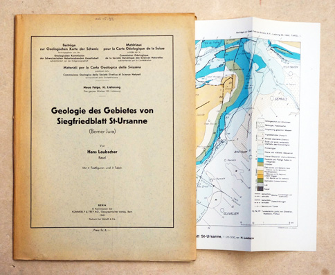 Geologie des Gebietes von Siegfriedblatt St-Ursanne.
