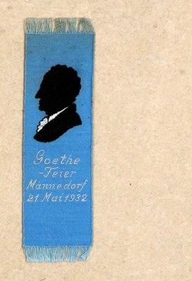 Goethe-Feier Männedorf 21. Mai 1932