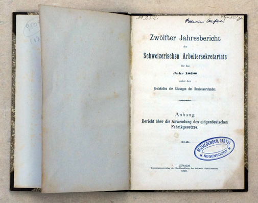 Zwölfter Jahresbericht der Schweizerischen Arbeitersekretariats für das Jahr 1898