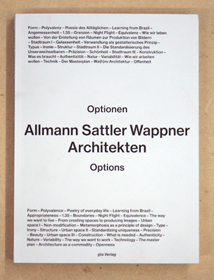 Allmann Sattler Wappner Architekten. Optionen/Options.