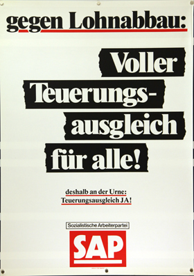 Plakat - Gegen Lohnabbau - Voller Teuerungsausgleich für alle.
