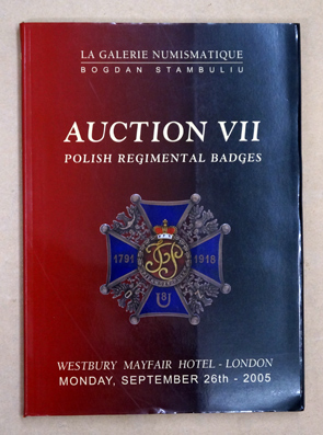 Auction VII. Polish Regimental Badges, Monday 26th of September 2005.