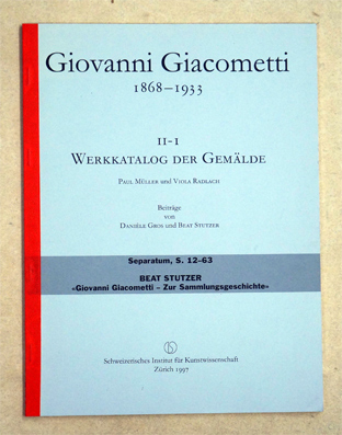 Separatum: S. 12-63 des Werkkataloges der Gemälde II-I