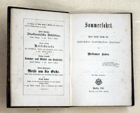 Sommerfahrt. Eine Reise durch die südlichsten Landschaften Italiens.