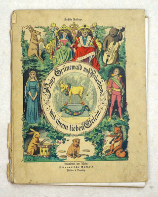 Prinz Grünewald und Perlenfein mit ihrem lieben Eselein.
