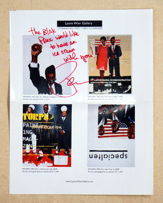 Flyer der Lyons Wier Gallery