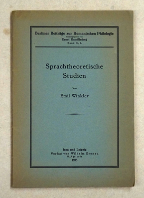 Sprachtheoretische Studien.