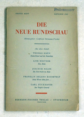Die Neue Rundschau, Oktober 1945