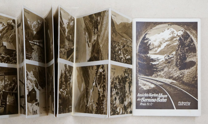 Ansichts-Karten-Album der Bernina-Bahn.