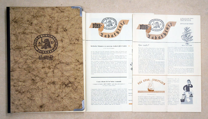 Dürr’s Tabakblatt von Juli 1948 -Dez. 1953 (22 Hefte, 2 Hefte doppelt)