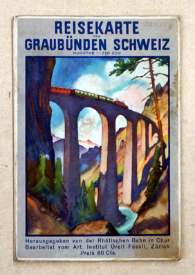 Reisekarte von Graubünden- Schweiz