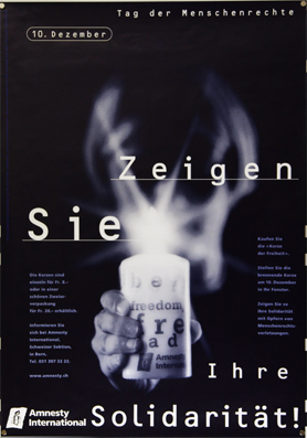 Plakat - Zeigen Sie Ihre Solidarität! Tag der Menschenrechte