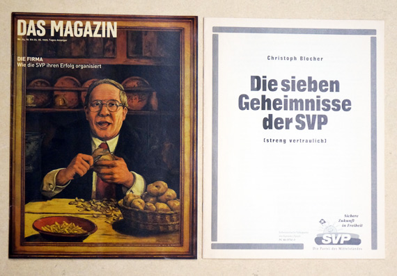 Das Magazin des Tages-Anzeigers, Nr. 24, 1999; Die sieben Geheimnisse der SVP. (Rede von Blocher an der 12. Albisgüetli- Tagung 2000) 2 Hefte