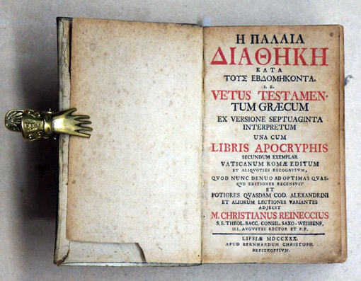 Vetus Testamentum Graecum ex versione Septuaginta interpretum una cum libris apocryphis…