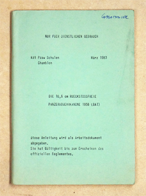 Die 10,6 cm Rückstossfreie Panzerabwehrkanone 1958 (Bat)