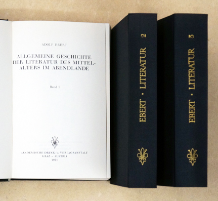 Allgemeine Geschichte der Literatur des Mittelalters im Abendlande bis zum Beginne des XI. Jahrhunderts. 3 Bände (alles Erschienene).