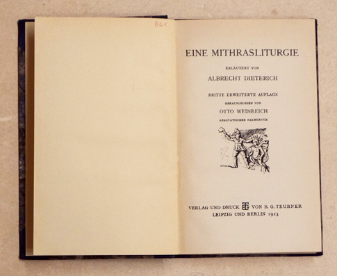 Eine Mithrasliturgie.