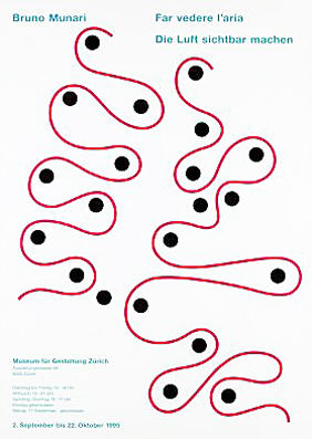 Plakat - Bruno Munari - Far vedere l'aria - Die Luft sichtbar machen 