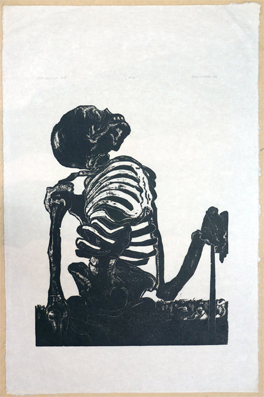 Grafik- Hund - Totentanz Blatt 8 der IV Auflage.
