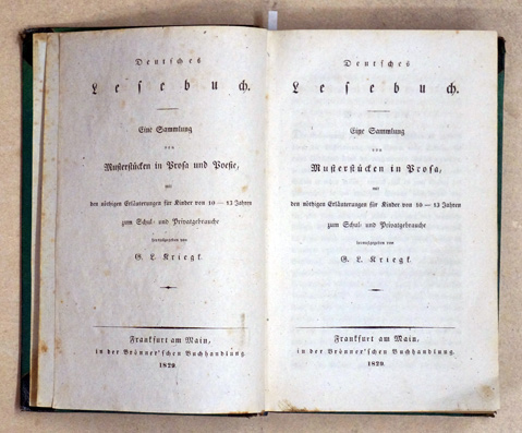 Deutsches Lesebuch: Eine Sammlung von Musterstücken in Prosa und Poesie für das Mittlere Jugendalter, mit den Nöthigen Erläuterungen zum Schul-und Privatgebrauche
