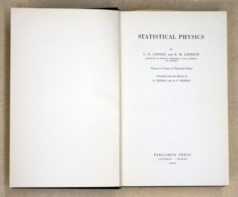 Statistical Physics. 