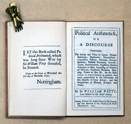 Political arithmetick or A discourse concerning the extent and values of lands people buildings As the same relates to every country in general but more particularly to the territories of His Majesty of Great Britain and his neighbours of Holland, 