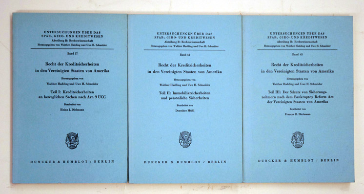 Recht der Kreditsicherheiten in den Vereinigten Staaten von Amerika. (3 Bde.)