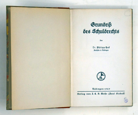 Grundriss des Schuldrechts.