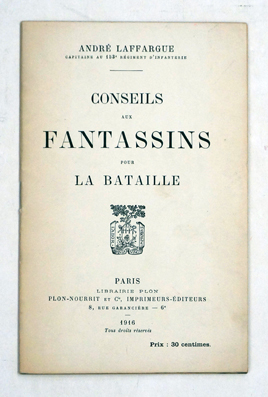 Conseils aux Fantassins pour 