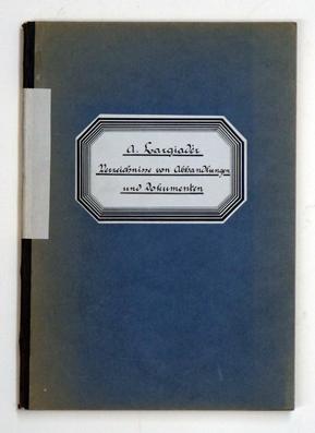 Verzeichnisse von Abhandlungen und Dokumenten in Jahrbuch f. schweiz. Geschichte …