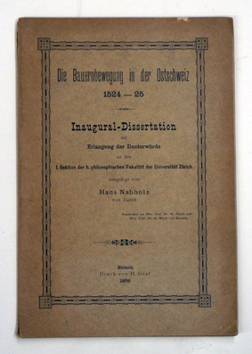Die Bauernbewegung in der Ostschweiz 1524-25.