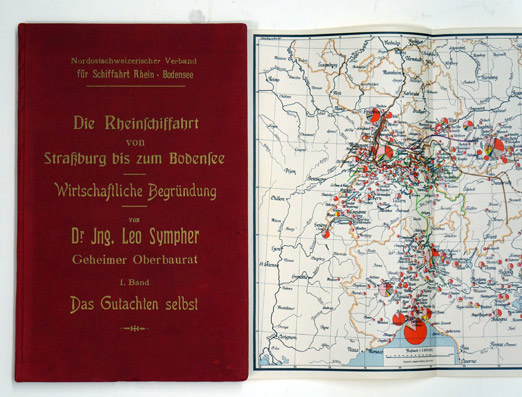Dei Rheinschiffahrt von Strassburg bis zum Bodensee.
