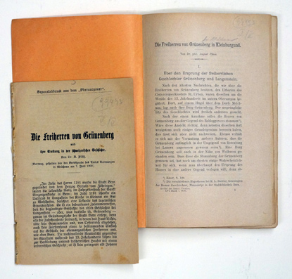 Die Freiherren von Grünenberg in Kleinburgund.