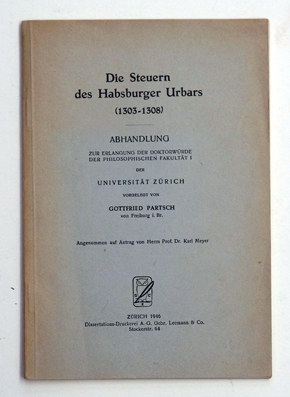Die Steuern des Habsburger Urbars (1303-1308).