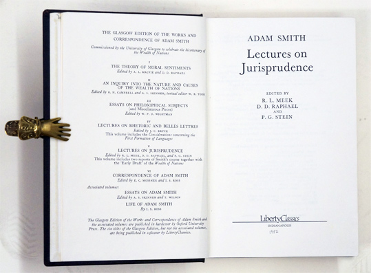 Lectures on Jurisprudence.and Adam Smith:Verlag: x: , 1982 