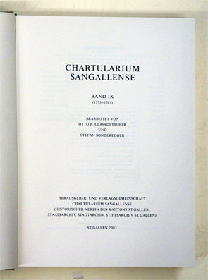 Chartularium Sangallense. Band IX: 1373-1381 (1 Bd.)