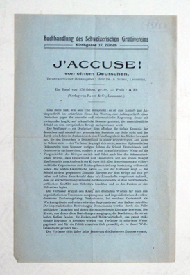 J’Accuse! von einem Deutschen.