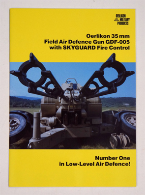 Oerlikon 35 mm Field Air Defence Gun GDF-005 with Skyguard Fire Control