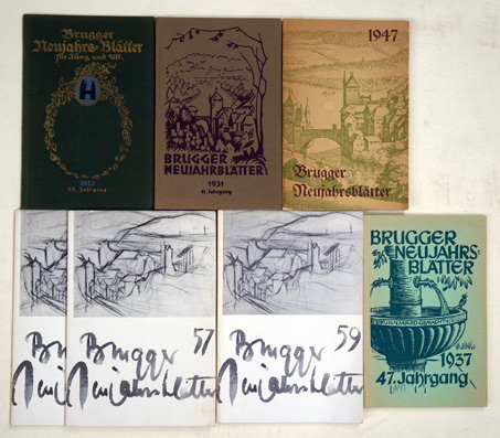 Brugger Neujahr-Blätter für Jung und Alt (Konvolut von 7 Heften)