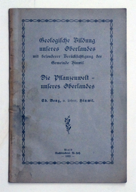 Geologische Bildung unseres Oberlandes mit besonderer Berücksichtigung der Gemeinde Hinwil