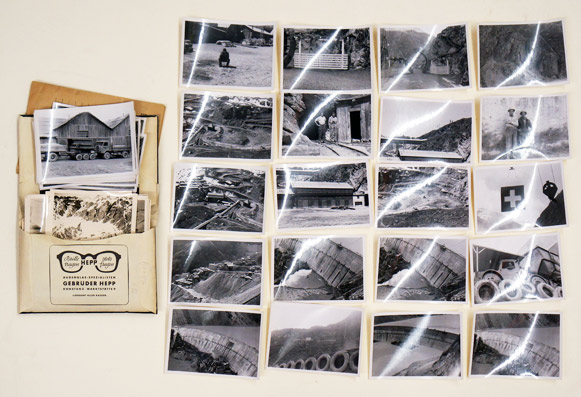 Grande Dixence Konvolut von 88 Orirginal-Photographien (einige doppelt) aus der Bauzeit 1954–1957