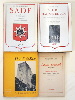 Vie du Marquis de Sade. (2 vol.) Vol. 1: De la Naissance a l’Evasion de Miolans 1740-1773; Vol 2: des annésesw libertines de la coste au dernière hiver du captif.