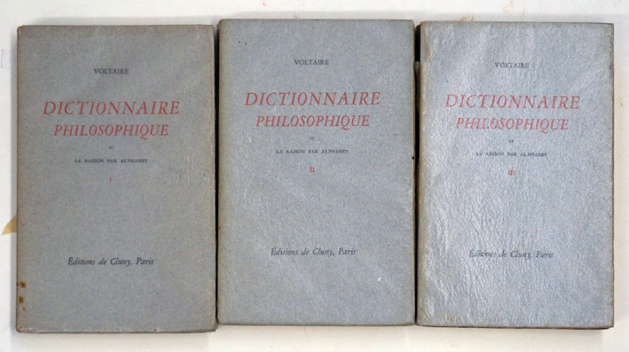 Dictionnaire philosophique ( Tome I -III, 3 vol.)