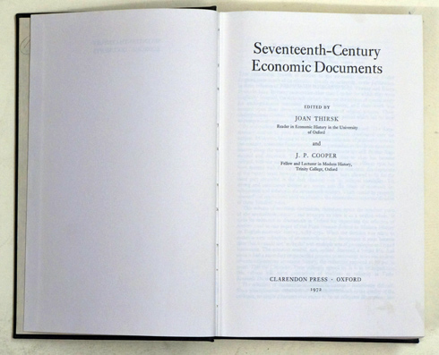 Seventeenth Century Economic Documents